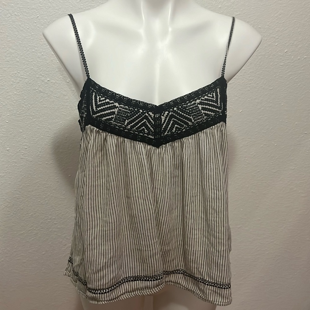 American Eagle Striped Tank Top Sz L